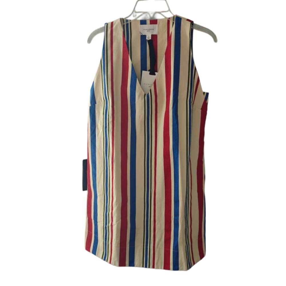 Pomander Place Striped Mini Dress - Red, Blue, Cream